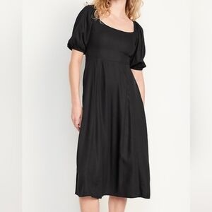 Elegant Black Midi Dress